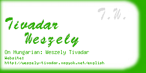 tivadar weszely business card
